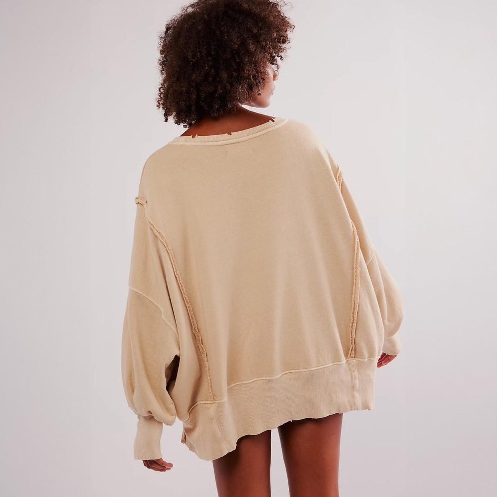Free People Beige Yellowstone Graphic Long Sleeve Tee - Picture 2 of 14